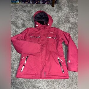 Girls 16yorage ski snow coat euc